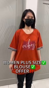 WOMEN PLUS SIZE BLOUSE SHIRT OFFER/BAJU BLOUSE SIZE BESAR COTTON GOOD QUALITY READY STOCK MURAH