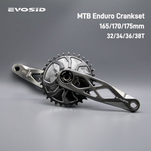 EVOSID MTB Bike Crankset DUB 29mm Mountain Bicycle Crank 165/170/175mm 3-nail Straight Installtion Chainring For Enduro AM DH XC