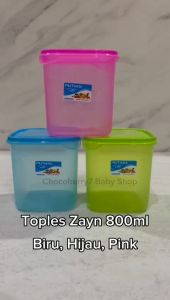 Toples ZAYN MUTIARA Warna Kotak 800ml Wadah Bumbu Sealware Dapur Kecil KMP Zayn