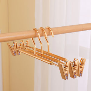 Aluminum Alloy Pants Hanger No Trace Large Clamping Force No Rusting Western Pants Hanger Adjustable Width Clothing Store