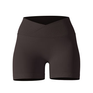 Seamless Sports Shorts Cross High Waist Fitness Leggings Shorts Gym Scrunch Butt Shorts Women Squats Running Workout Shorts