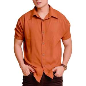 Menstyle buttoned down polo short sleeve soft drape lightweight breathable fabric korean minimalist outfit