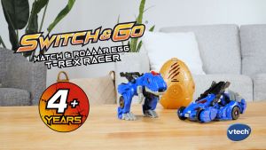 VTech Switch & Go Hatch & Roaaar Egg T-Rex Racer / Pterodactyl Chopper / Triceratops Race Car (100.0% Original)