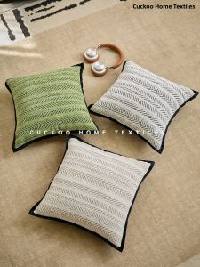 French Encryption Shanil Retro Embroidery Pillowcase Sofa Living Room Pillow Bed Head Cushion High-End Light Luxury Style