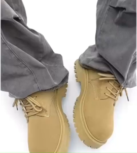 [CAO CẤP] Giày boot nam cột dây cổ ngắn oxford nam cổ thấp SM027