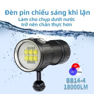 Đèn Chiếu Sáng Chuyên Nghiệp 27 LED Dùng Cho Chụp Ảnh Dưới Nước Đèn Pha 20000 Lumen Đèn Pin Lặn Chống Nước Đèn Pin Quay Video 100M