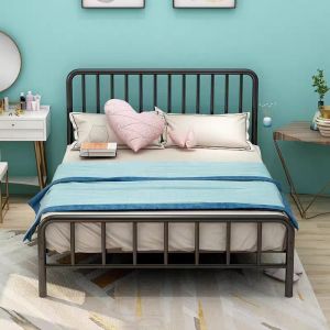Iron bed frame metal bedstead European retro Iron frame bed single bed/double bed home economical thickened steel bed