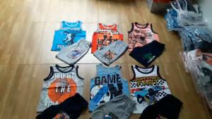 Bộ ba lỗ bé trai 20kg đến 50kg Place đồ bộ sát nách cho bé 4 đến 14 tuổi cotton hàng xuất dư