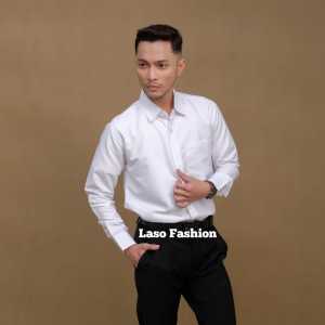 Baju formal putih polos Kemeja pria Baju kantor Kemeja putih polos lengan panjang