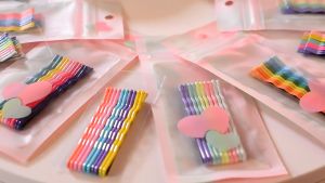 Set 10 kẹp tóc kim loại kẹp tăm màu sắc phong cách đơn giản Hàn Quốc