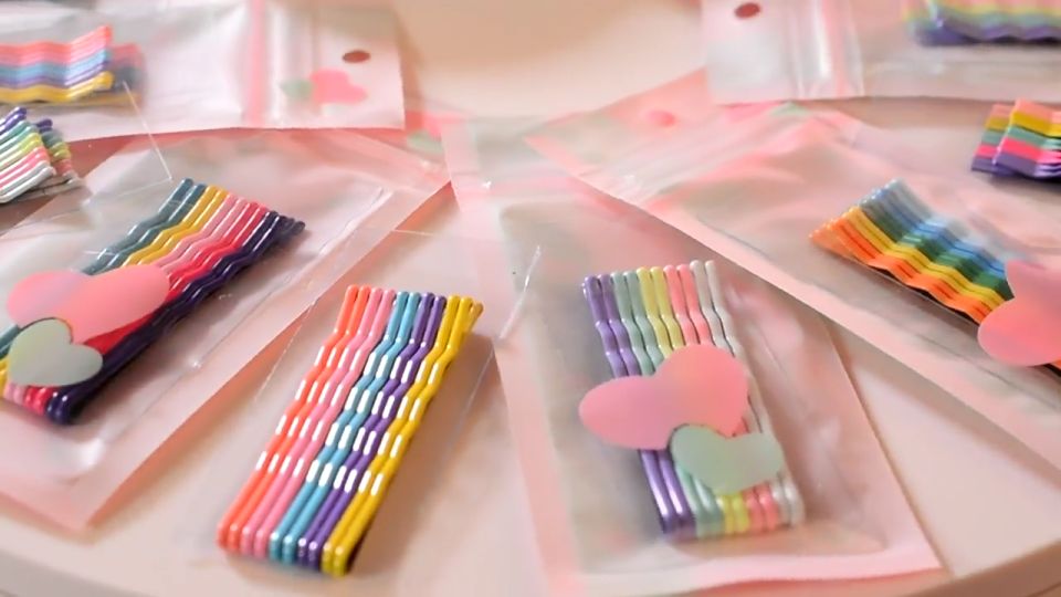Set 10 kẹp tóc kim loại kẹp tăm màu sắc phong cách đơn giản Hàn Quốc
