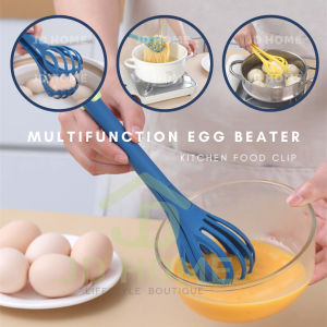 JD Home 🇲🇾 [READY STOCK ] ❤  Multifunctional Egg Beater Nylon Eggs Whisk Manual Stirrer Spaghetti Kitchen Tools Food Clip Salad Mixer Egg Beater Manual Egg Whisk Mixer Food Clamp Noodle Spaghetti Tongs Clips / 多功能打蛋食物夹