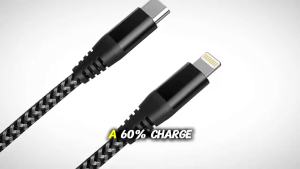 LAIHONEN 9V2.22A USB-C to Lightning Cable Durable Nylon Braided Fast Charging Data Cord Gray-White Black-Gray For iPhone