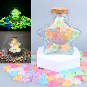 Mini Cartoon Night Light Small Stars Microglowing Colorful Five-pointed Star Wish Bottle Gift Full Sky Star Ornaments Model