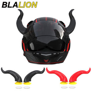 BLALION 2Pcs Motorcycle Helmet Decoration Devils Horns Style Motorbike Helmet Accessories Stickers Cosplay Styling with Sucker