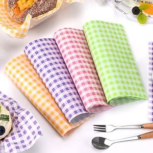 100 Pcs Greaseproof Food Wrapper Wax Paper Bento Cake Burger Chicken Fries Packaging Oil Proof Parchment Baking Paper