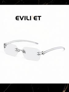 Evil Pet | Ultra Lightweight Frameless Blue Light Blocking Glasses Frames Star Series