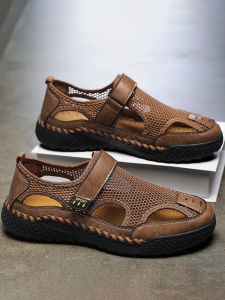 SHIPAILUO | Mens Summer Outdoor Driving Sandals Breathable Sporty Flosser Beach Shoes Slip-On Comfortable Mesh Upper Rubber Sole