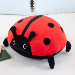 Ladybug Design Plush Pillow Red