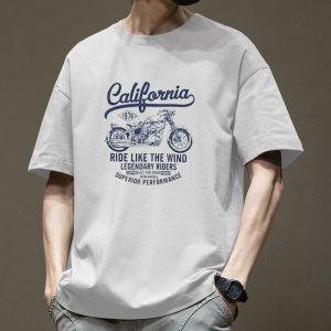 Heavyweight Pure Cotton American Retro Short Sleeve T-Shirt Men Summer Trend Loose Large Size Base Shirt Body Tee Top Half Sleeve
