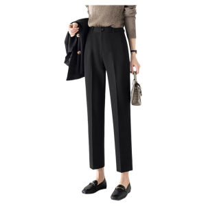 Straight Suit Pants Female Business Clothing 2024 New Arrival Spring & Fall Winter Suit Pant Small High Waist Ankle-Length Cigarette Pants