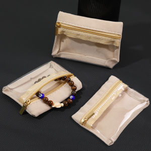 Velvet Jewelry Storage Bag Portable Earring Necklace Bracelet Holder Bag Small Zipper Pouch