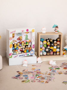 Disney Pine Photo Frame Three-Dimensional Hollow Picture Frame Doll Cartoon Storage Box Doll Pot Grain DIY Display Frame