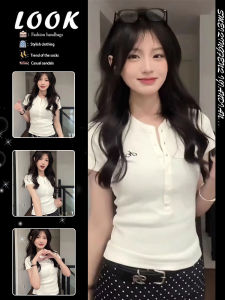 American Style V-Neck Slender Fitting T-Shirt for Women