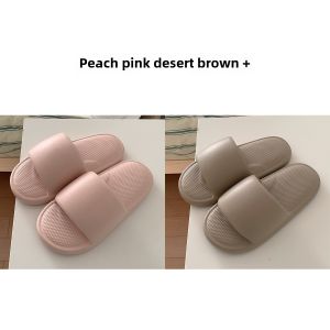 Thin Strip Couple Eva Deodorizing Filter Slippers Summer Men and Women Plaid Interior Home Non Slip Soft Platform Slippers