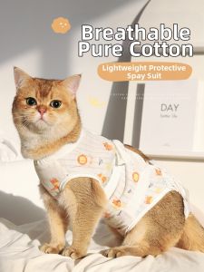 HOOPET | Cotton Autumn Winter Cat Neutering Recovery Suit