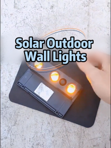 【48Hours Delivery】LED Solar Decoration Wall Lamp Step Light Warm Light Automatic Induction Waterproof Garden Balcony Fence Lamp