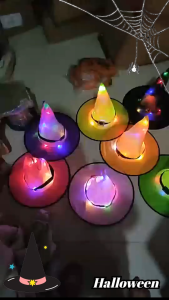 Halloween Hat Party led hat for Halloween decoration fairy light hat Wizard Hat / Magic hat
