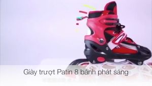 [BẢO HÀNH 6 THÁNG] Giày trượt patin bánh xe phát sáng giầy trượt patin batanh tặng full đồ bảo hộ có thể điều chỉnh kích thước dành cho mọi lứa tuổi