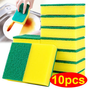 10Pcs Dual-Purpose Kitchen Dishwashing Sponge Does Not Scratch Double-Sided Cleaning Scrub Decontamination Sponge Household Kitchen Accessories