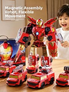 JIHU | Magnetic Construction Educational Transformation Assembly Toys for Boys 3-6 years