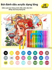 Touch Mark | Bút Dụng Nước Acrylic Cho Trẻ Em Học Sinh Không Thấm chồng Lên Được Có Thể Giặt