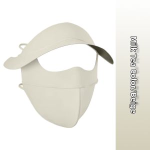 Summer Sun Protection UV Shield Integrated Mask and Hat Ice Silk Fabric