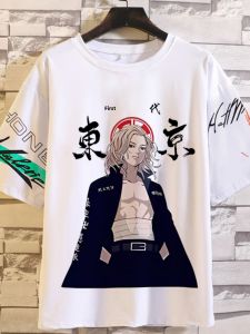 Tokyo Avengers Short Sleeve T-Shirt Zuo Wanshiros Way of Rebirth Japanese Style Anime Peripheral Teen Clothes Summer