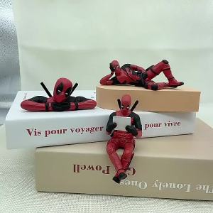 Hot Toys | Desk Decoration Deadpool Car Home Office Marvel 8cm X-MAN Funny Cute Figure Model Toys Desk Decoration
