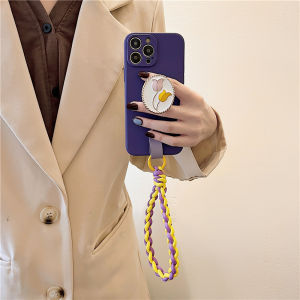 Huawei Nova12 Ultra Phone Case Womens Crossbody Full Cover with Lanyard Anti-Fall Protection Silicone Shell with Tulip Stand