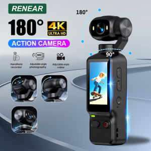 other | Portable HD 4K Action Camera Manual 90 180 Degree Rotation For YouTube Vlog Video Recording Record Life Handheld Action Camera