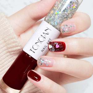 Double-Color Nail Polish Set Quick-Dry No-Bake Long-Lasting Autumn Winter Foot Nail Whitening Bare Color Shiny Beauty Tools Kit