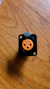 Musichouse 3pin XLR Jack Chassis Orange High Quality Audio Connector