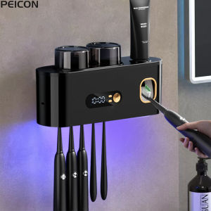 Portable Toothbrush Sterilizer Wireless Toothbrush UV Sterilization Rechargeable Wall Mounted Electric Toothbrush Dryer Holder