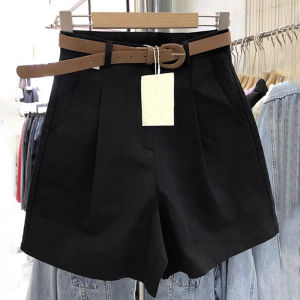 กางเกงขาสั้นทรงเอเอวสูงสไตล์ย้อนยุคสำหรับผู้หญิง กางเกงขายาวทรงหลวมๆ สไตล์ลำลอง กางเกงขายาวทรงเอห้าส่วนสำหรับผู้หญิง