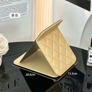 Portable Folding Makeup Mirror Travel Student Dormitory Carry-On Simple Style Macaron Color Glass Mirror Desktop Cosmetic Mirror