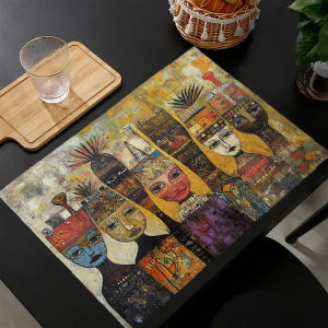 African Face Art Print Placemat Heat-Insulating & Stain-Resistant Home Kitchen & Dining Room Placemat