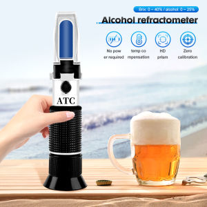 Handheld 0-40% Sugar Refractometer Reader Alcohol Brix Detector