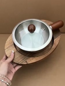 Instant Noodle Pan Soup Pots With Handles Non-Stick Egg Frying Pan Original 14CM Stainless Steel Cooking Pan Breakfast Meals for Egg Suitable for Induction & Gas Stove