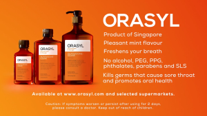 (500ml/250ml) ORASYL Orange Povidone-Iodine Antiseptic Mouth Gargle - Improve Oral Hygiene Alcohol-Free